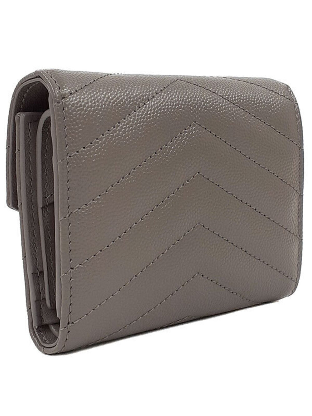 Saint Laurent fold Multifold Monogram Short Paris Wallet Tri Brown